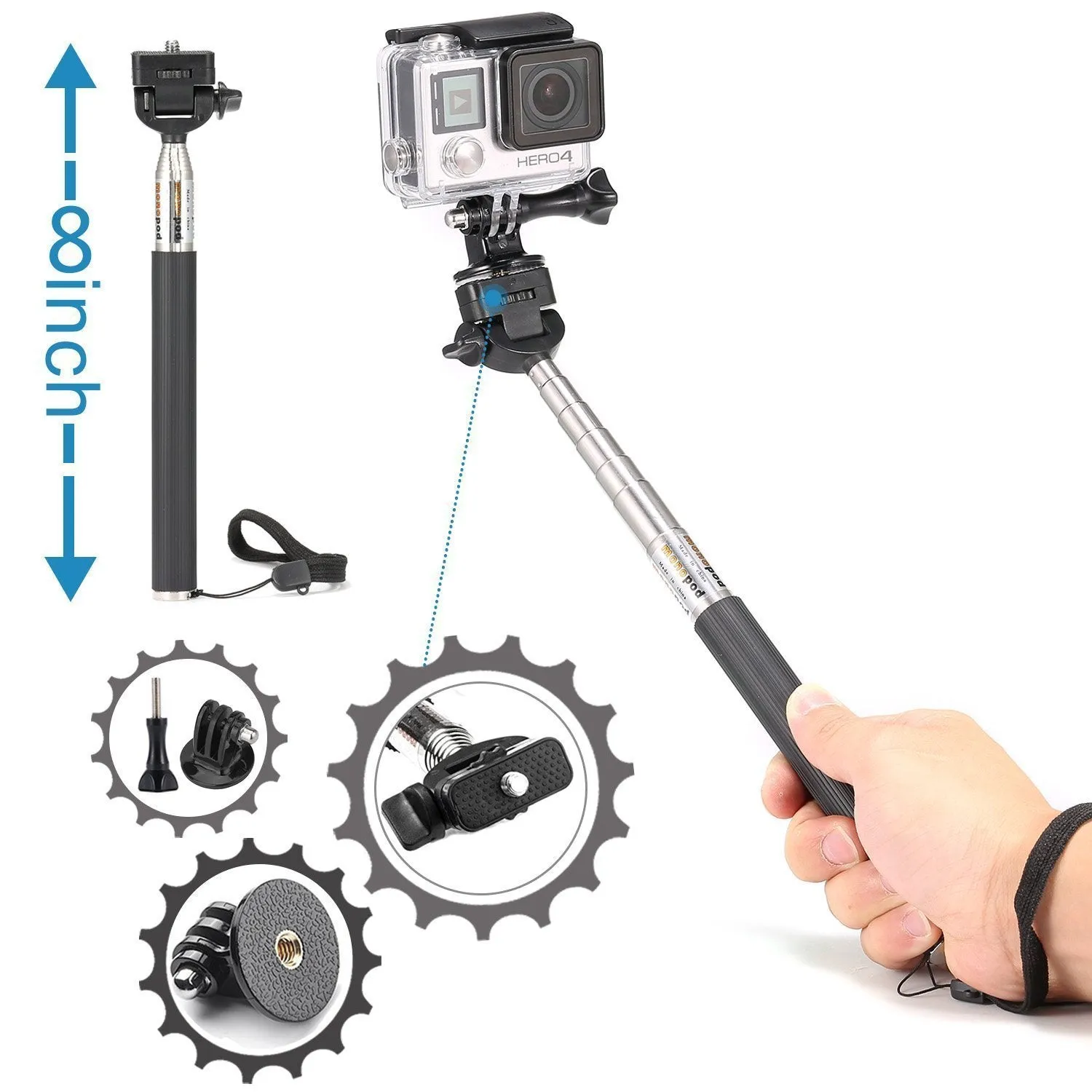 25-Piece Action Camera Accessory Bundles Black/Yellow/Red
