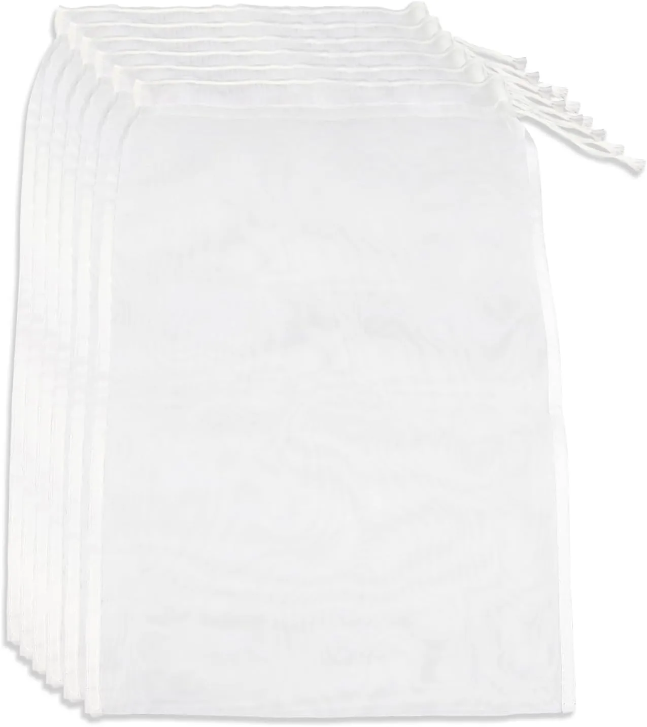 6 PCS Nut Milk Bag Filters, 1218 Inch Fine Mesh Cheese Cloth Strainer Bag, Reusable Food Filters, Multi-Purpose for Filtering Juice, Cheese, Coffee, Tofu, Yogurt and Tea