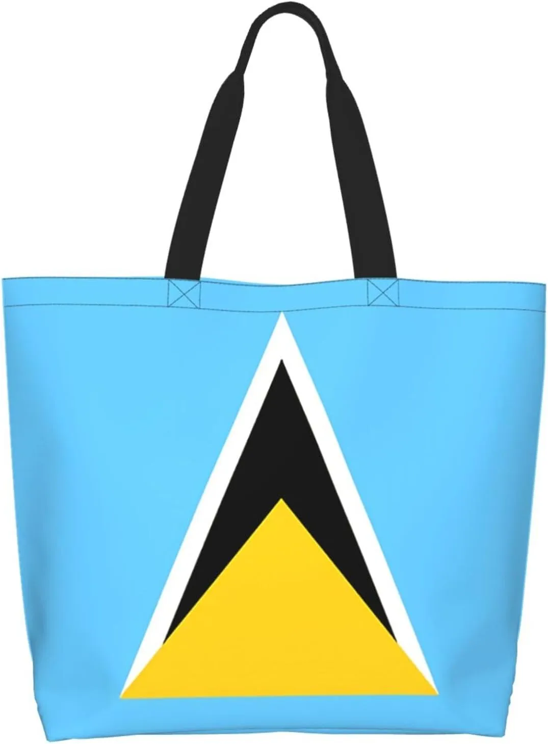 ASYG Cute Flag Tote Bag for Women and Men Reusable Shoulder Bags for Gym, Shopping, Beach,Travel