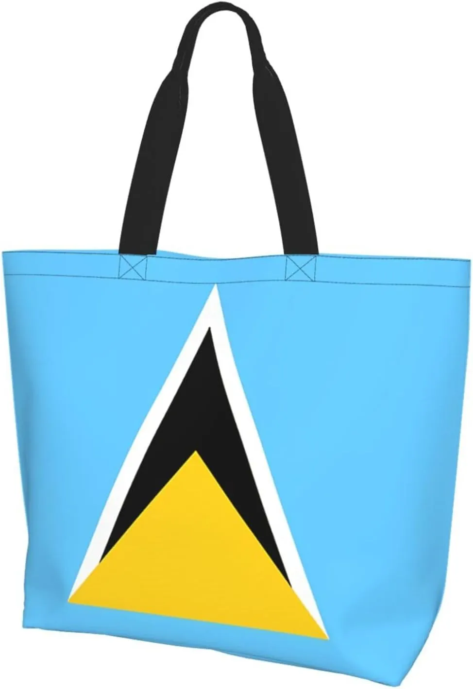 ASYG Cute Flag Tote Bag for Women and Men Reusable Shoulder Bags for Gym, Shopping, Beach,Travel