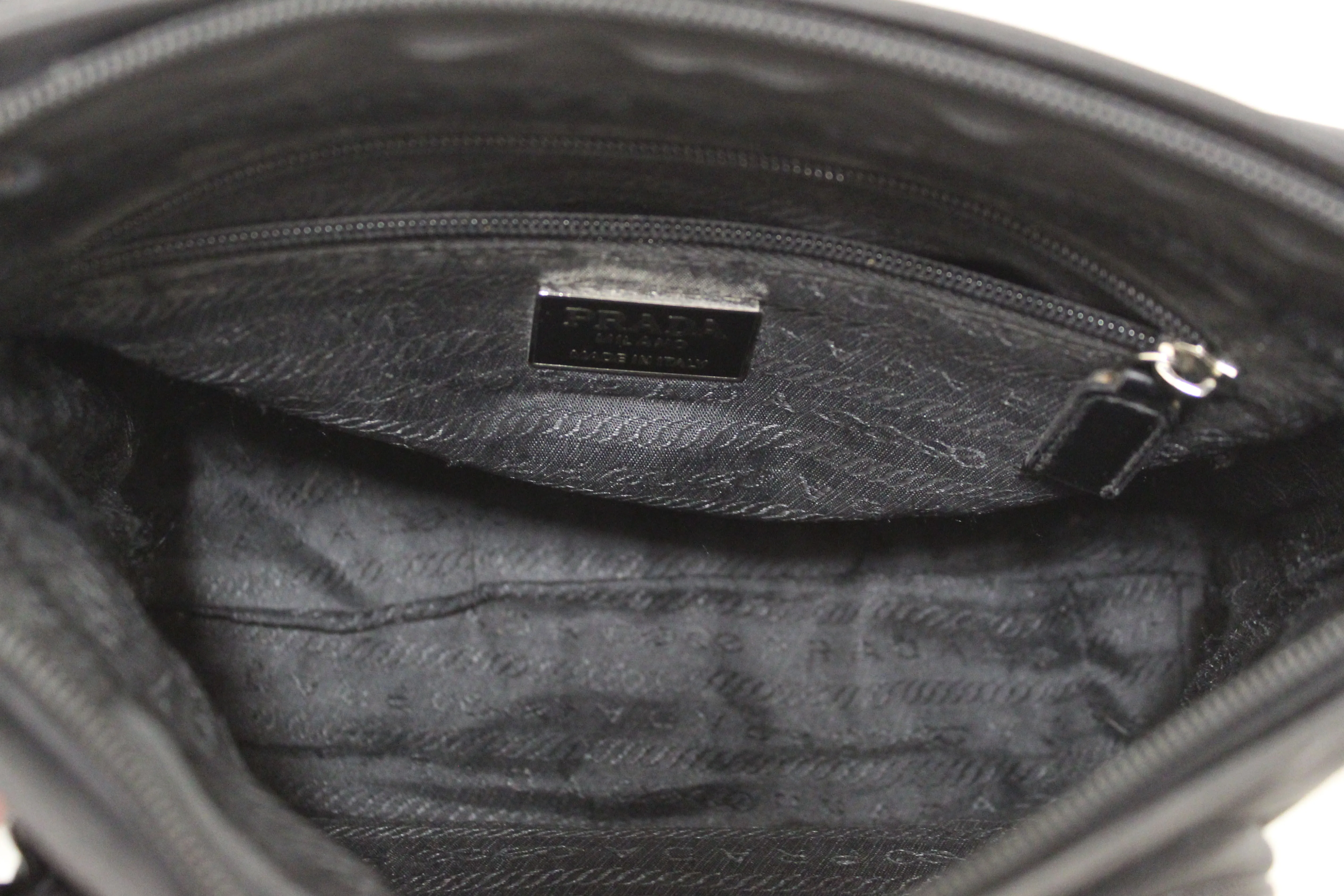 Authentic Prada Black Nylon Crossbody Messenger Bag