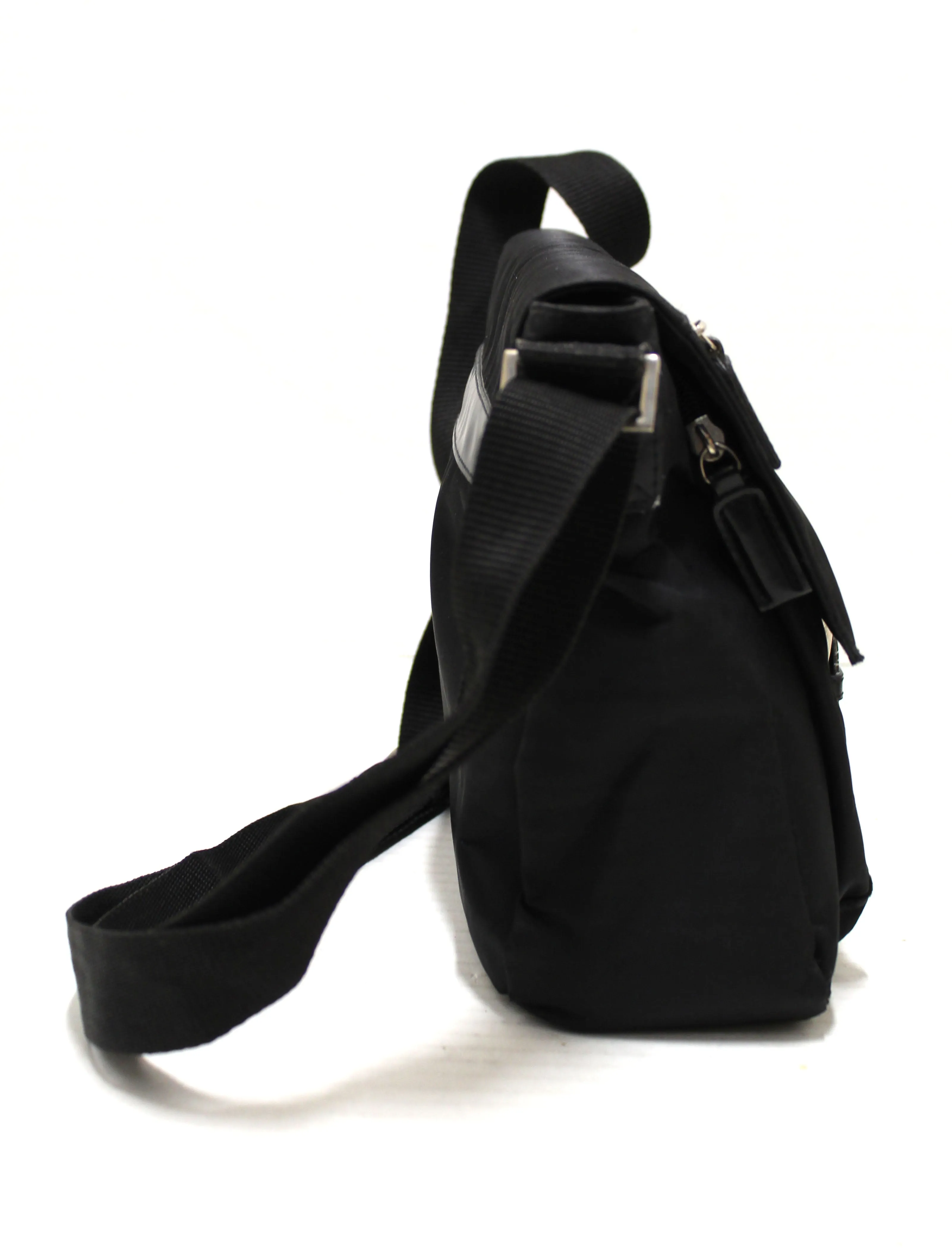 Authentic Prada Black Nylon Crossbody Messenger Bag