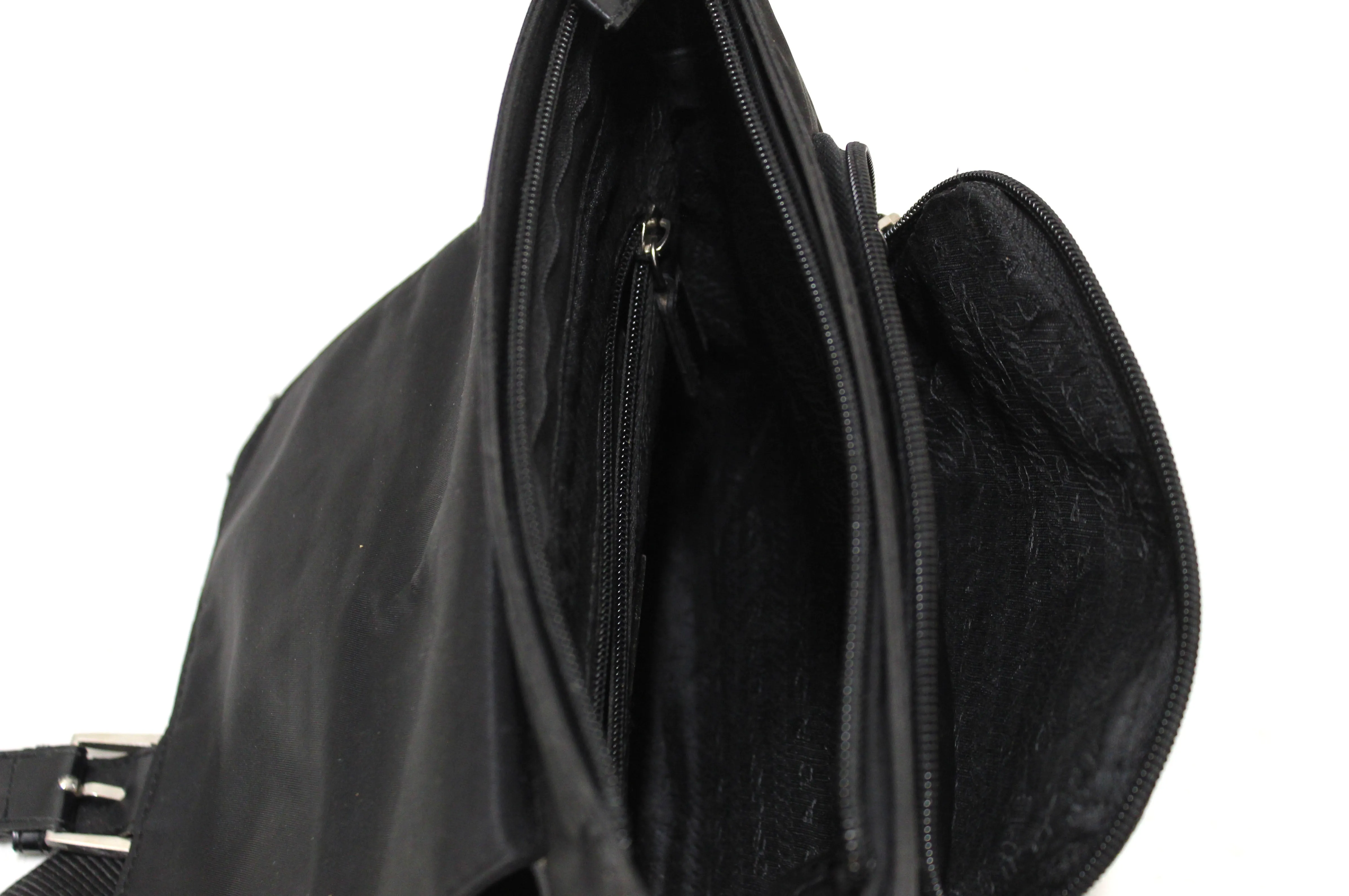 Authentic Prada Black Nylon Crossbody Messenger Bag