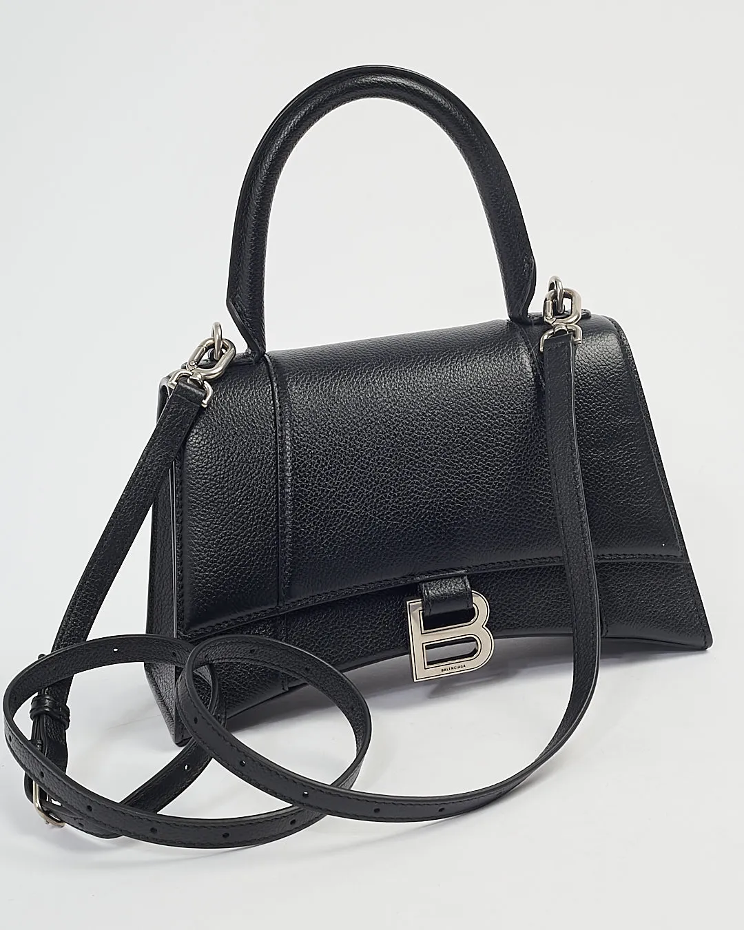 Balenciaga Black Grained Leather Hourglass XS Handbag Box