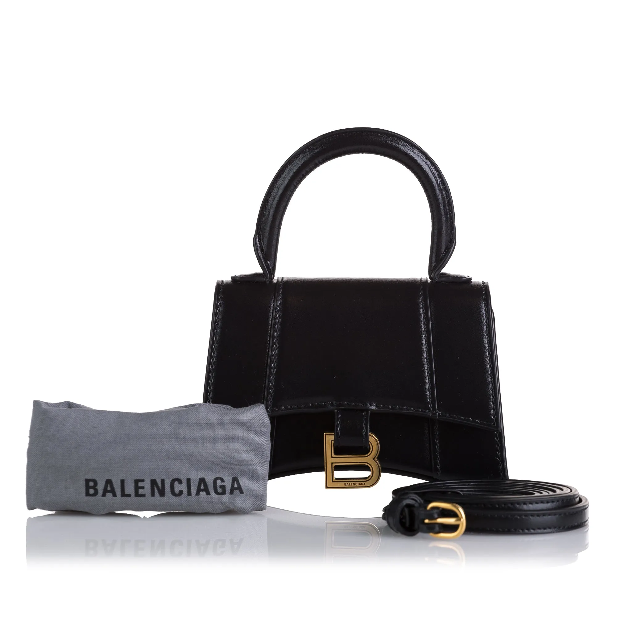 Balenciaga Black Mini Hourglass Bag