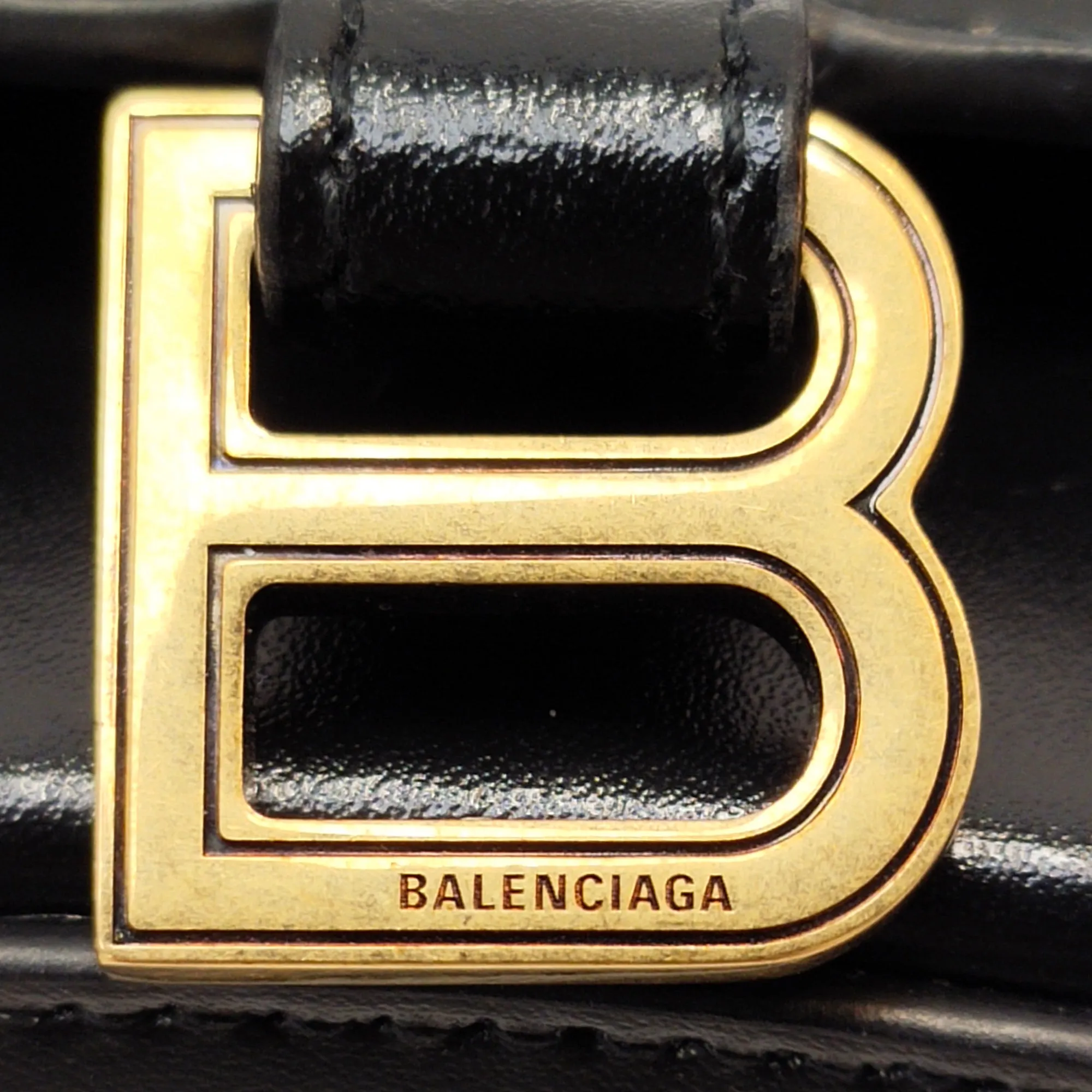 Balenciaga Black Mini Hourglass Bag