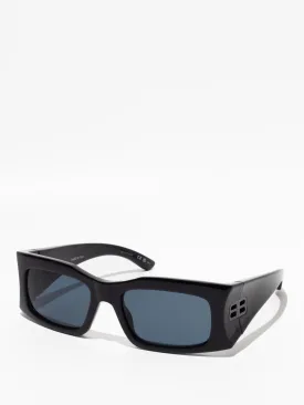 BALENCIAGA | HOURGLASS RECTANGLE SUNGLASSES | BLACK | BB0291S 002
