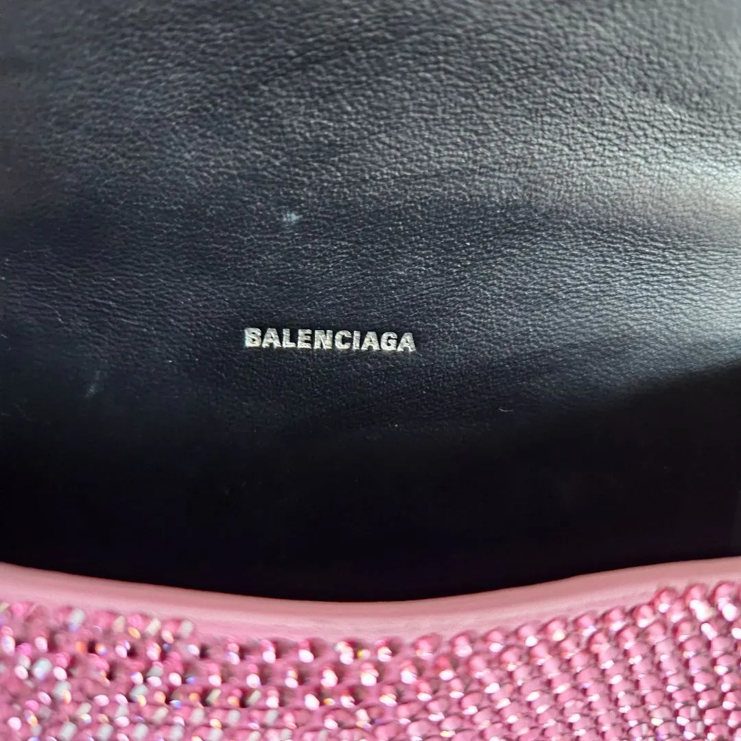 Balenciaga Hourglass XS embellished top-handle bag