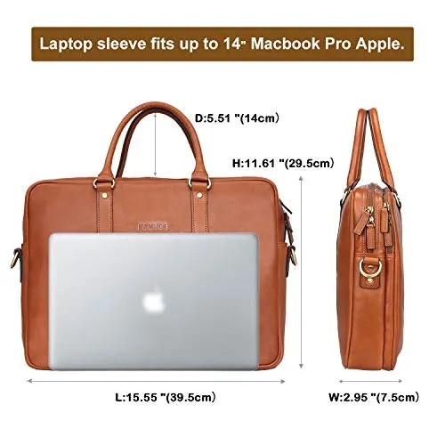 Banuce Vintage Full Grain Italian Leather Briefcase for Men Business Tote Messenger Satchel Bag