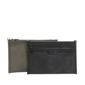 Black Louis Vuitton Monogram Shadow Double Flat Messenger