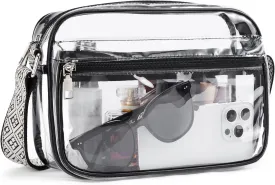 BOSTANTEN Clear Bag for Women Stadium Approved Clear Bags Small Crossbody Purse Trendy for Concerts Sports Events
