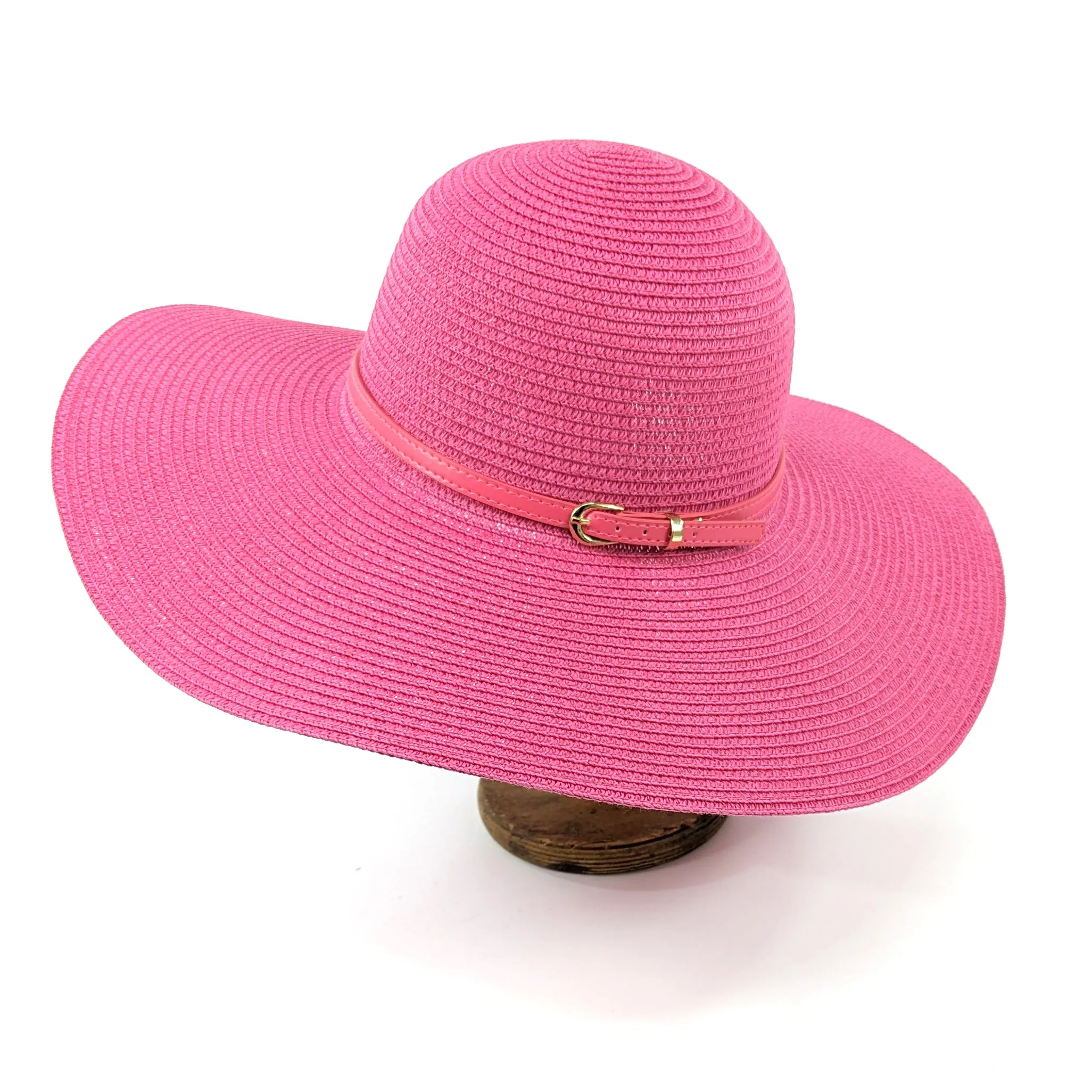 Bright and Bold Wide Brim Foldable Hat - Fuchsia