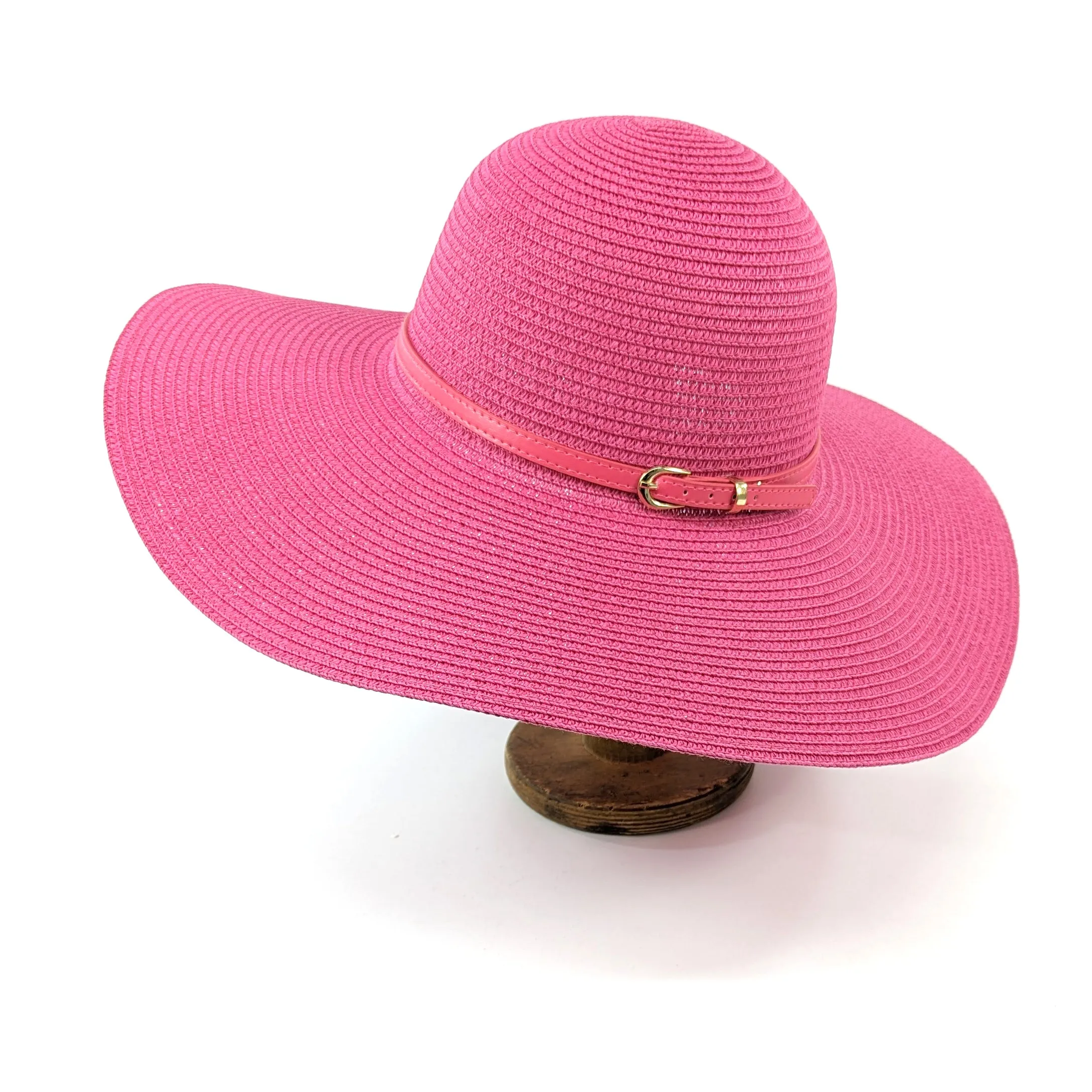 Bright and Bold Wide Brim Foldable Hat - Fuchsia