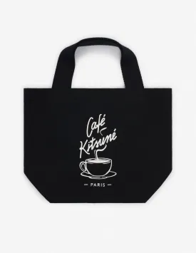 CAFÉ KITSUNÉ COFFEE CUP MINI TOTE BAG BLACK