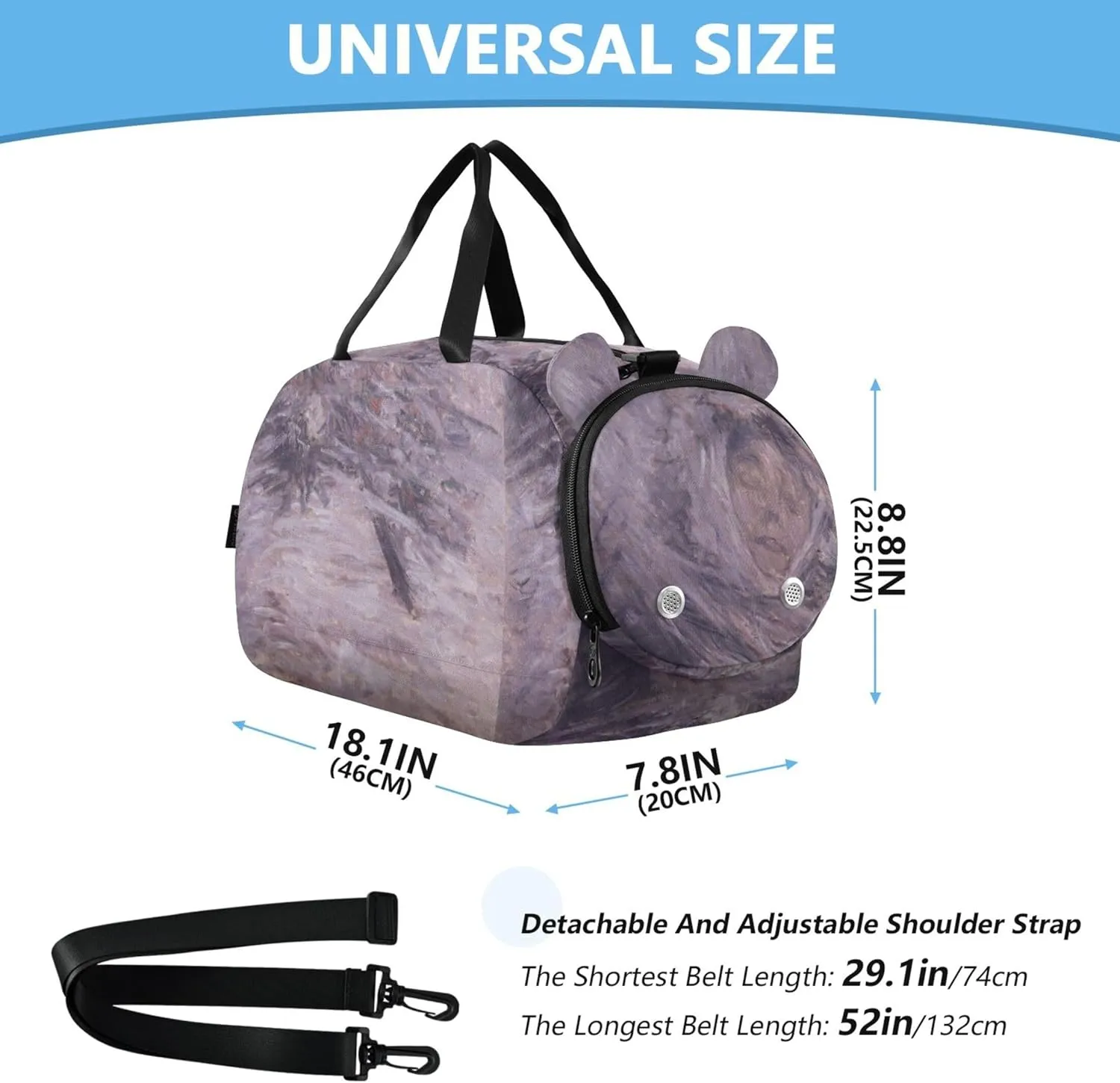 Carry on Duffel Bag Boys Claude Monet Camille Sur Son Lit Demort Overnight Bags Toddler Girls Duffle Bags Travel Tote Sports Dance Bag