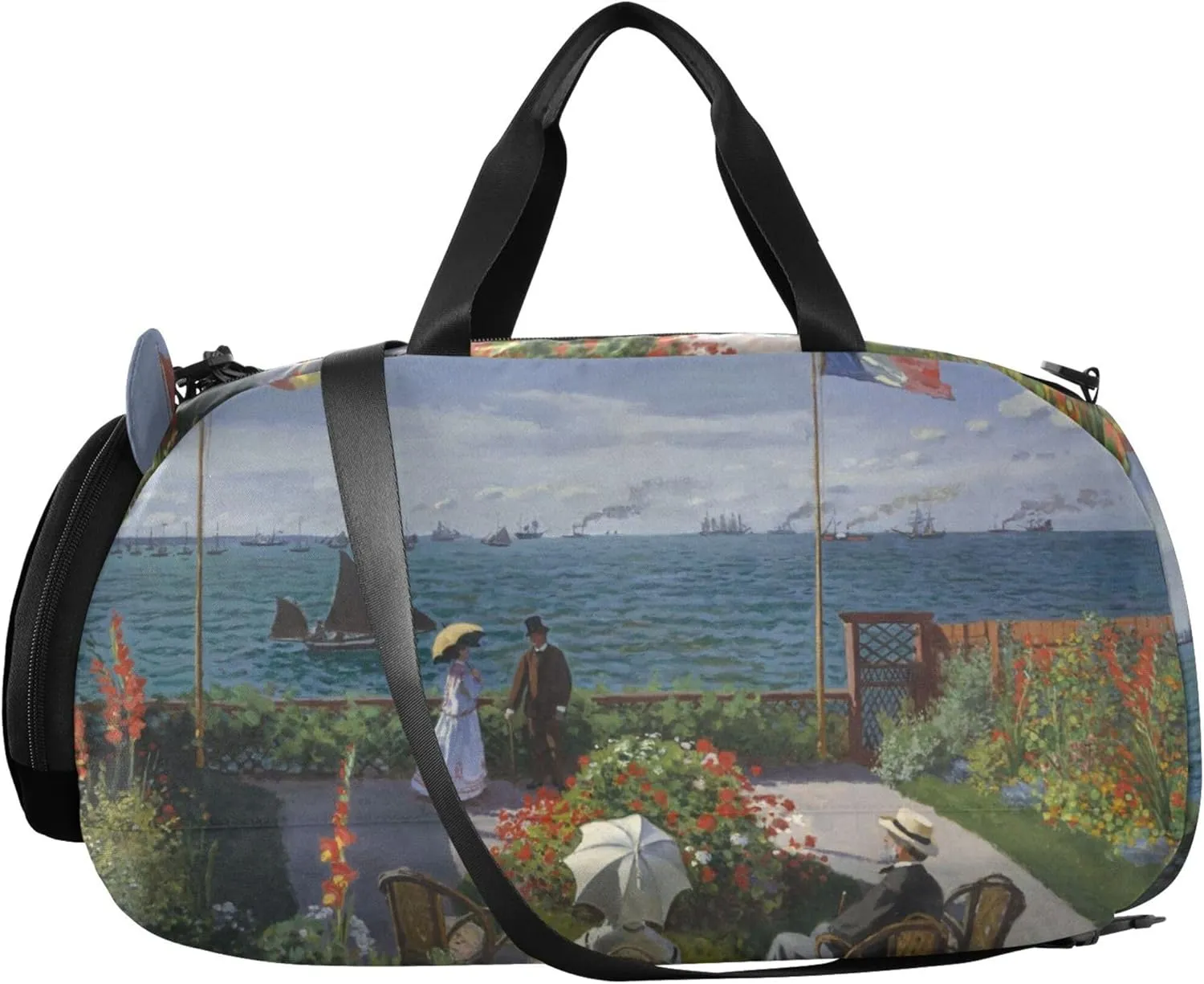 Claude Monet Jardin  Sainte Print Duffle Bags for Traveling Tote Weekender Overnight Boys Carry on Duffel Kids Dance Duffle