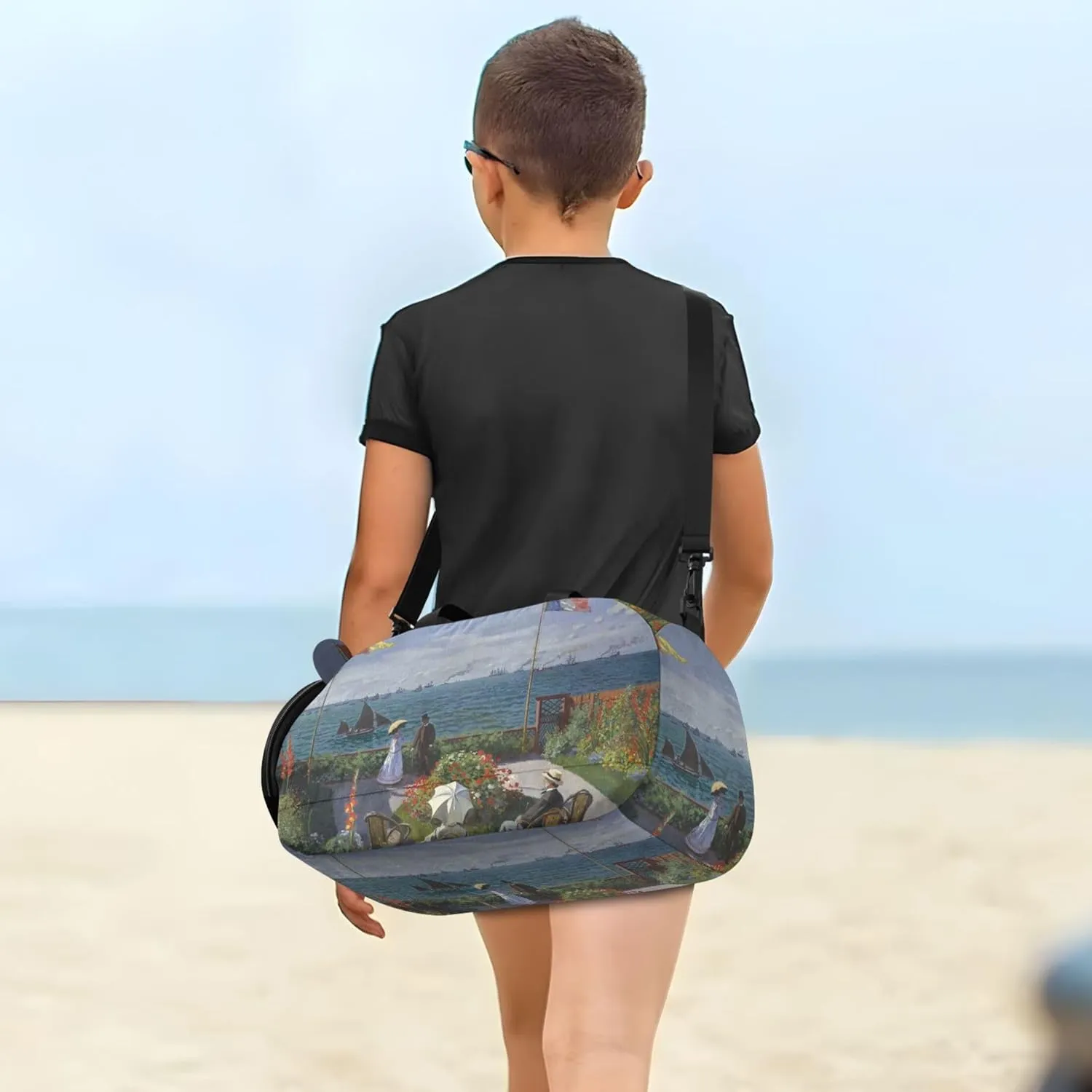 Claude Monet Jardin  Sainte Print Duffle Bags for Traveling Tote Weekender Overnight Boys Carry on Duffel Kids Dance Duffle
