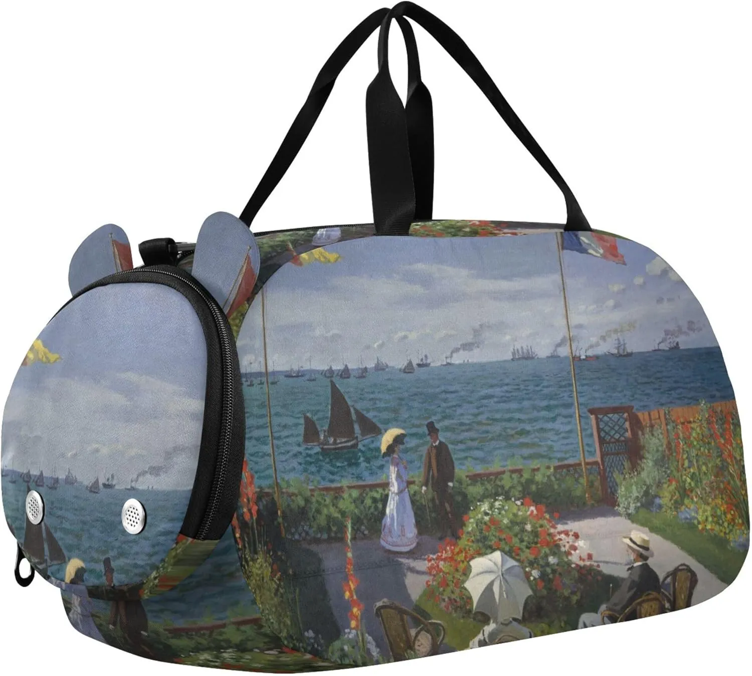 Claude Monet Jardin  Sainte Print Duffle Bags for Traveling Tote Weekender Overnight Boys Carry on Duffel Kids Dance Duffle