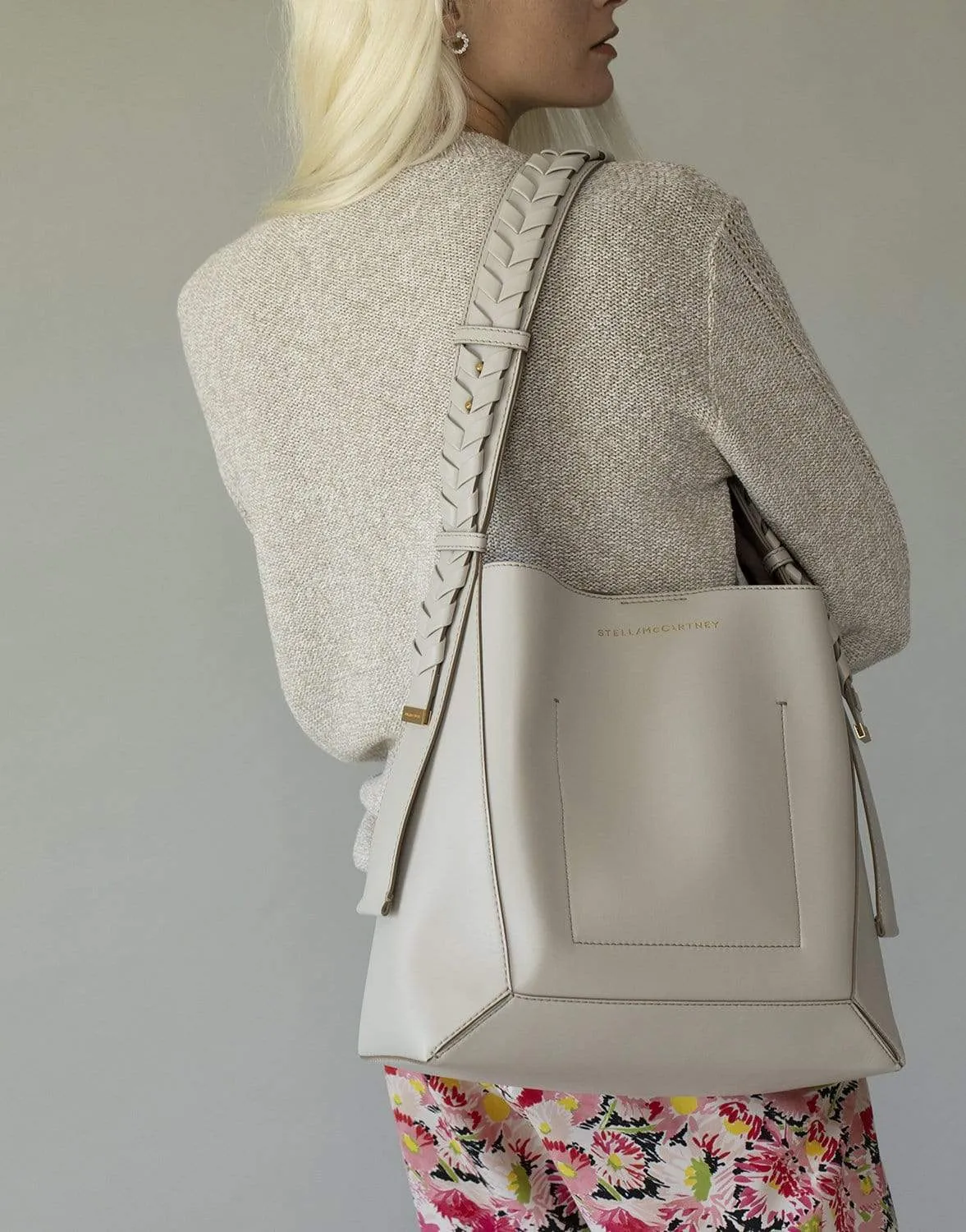 Clay Medium Eco Braided-Strap Hobo Bag