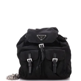 Convertible Chain Backpack Tessuto Mini