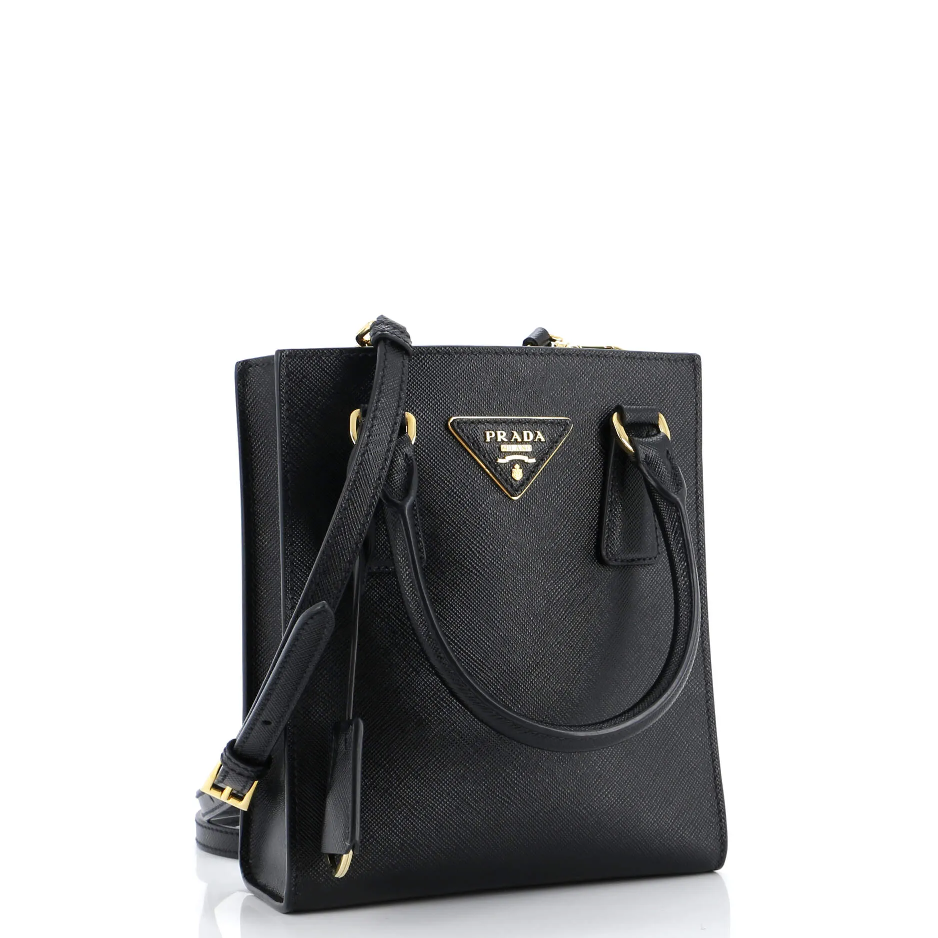 Convertible Open Tote Saffiano Leather Mini