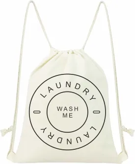 Cotton Drawstring Backpack Canvas Laundry Drawstring Bag Cute Backpack for Women Gift Resuable Grocery Drawstring Bag Storage Draw String Bag Cinch Bag Sackpack