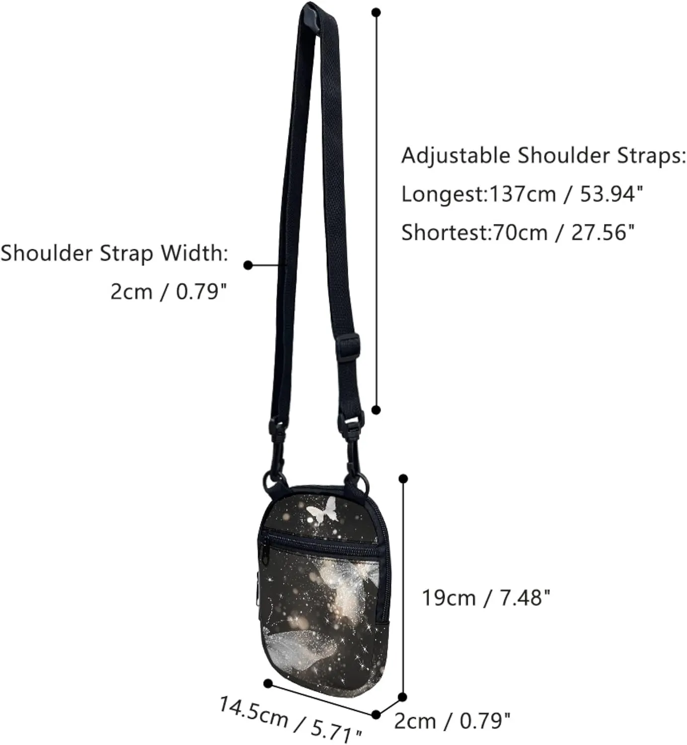Crossbody Bags Girls Women Gift Fashion Shoulder Bag Cell Phone Pouch with Adjustable Strap Small Messenger Bag