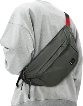 Fashion Large Crossbody Fanny Pack for Men Women,Waterproof Waist Bag fanny Packs belt bag sling bag with 5-Zipper Pockets,Carrying 7.9"phone,Green-Large