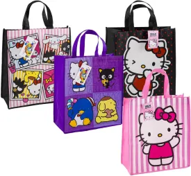 Fast Forward Hello Kitty and Friends Tote Bag 4 Pack 16" Assorted, Picture Frame Design