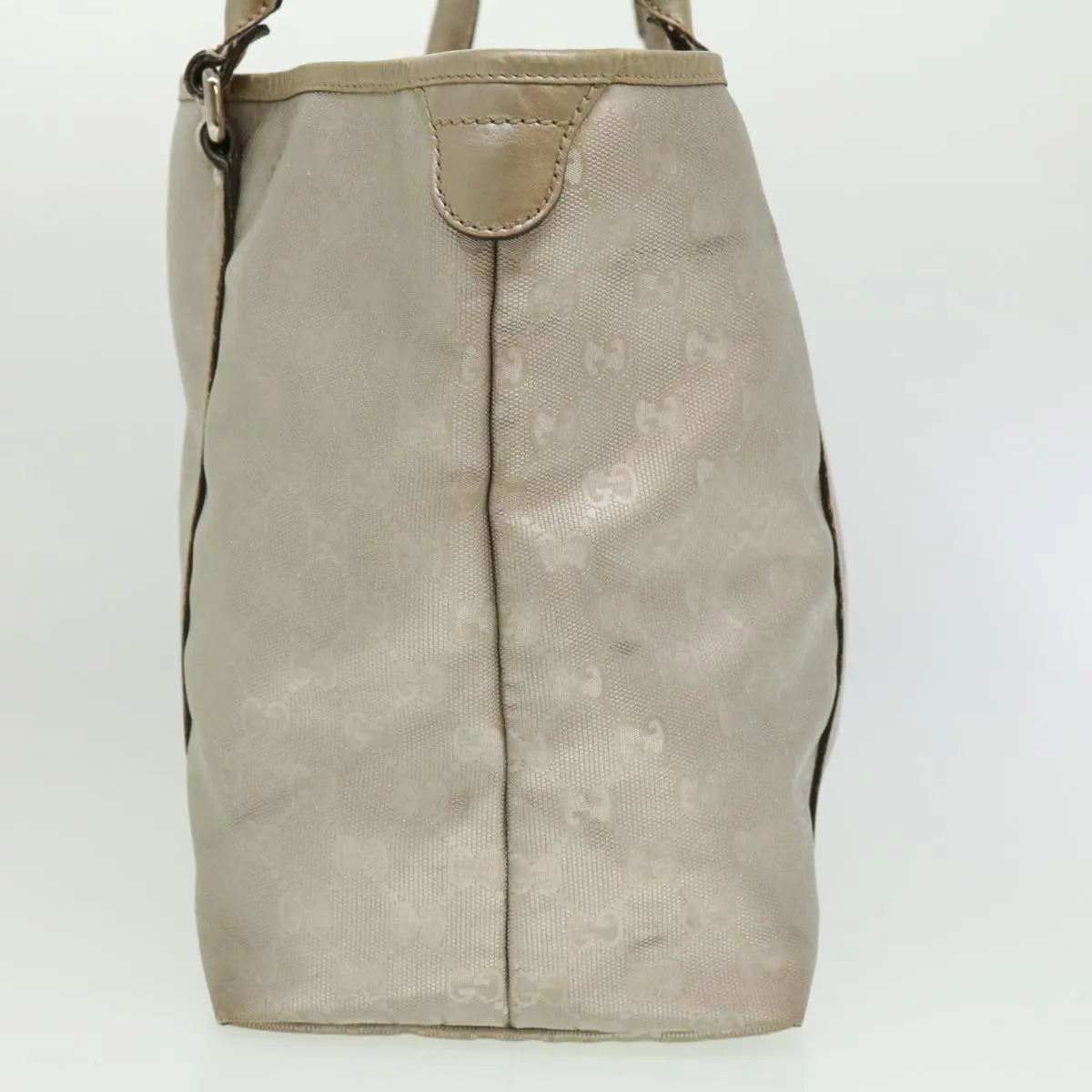 GUCCI GG Canvas Tote Bag Silver  cl184