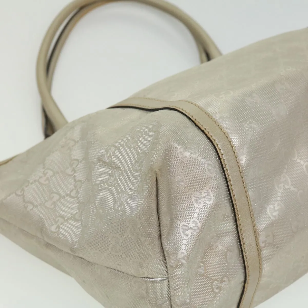 GUCCI GG Canvas Tote Bag Silver  cl184
