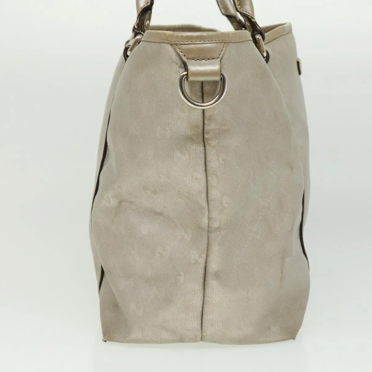 GUCCI GG Canvas Tote Bag Silver  cl184
