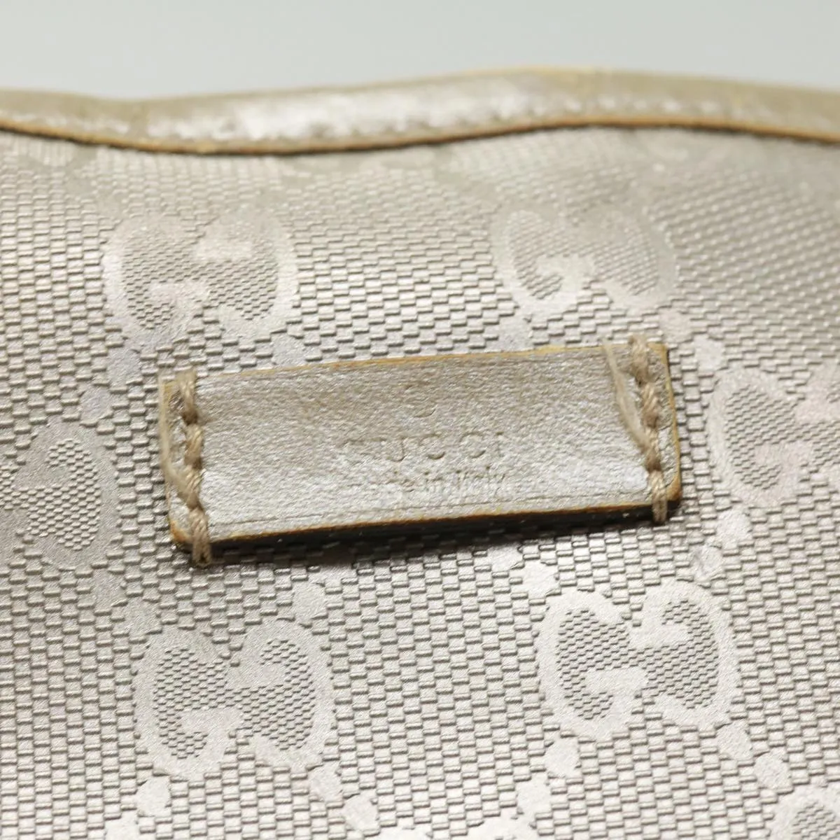 GUCCI GG Canvas Tote Bag Silver  cl184