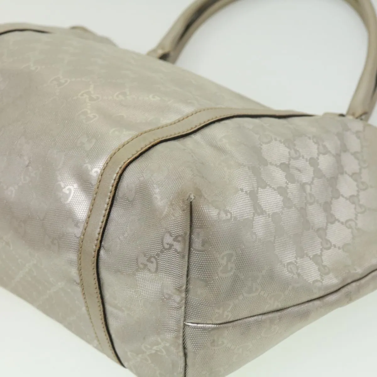 GUCCI GG Canvas Tote Bag Silver  cl184