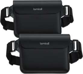 Lamicall [2Pack Waterproof Fanny Packs, Dry Bag Pouch - [Elastic Waist Strap] Phone Waterproof Waist Pouch Dry Bag, Beach, Kayaking, Swimming, Cruise Essentials, 8.7 for iPhone 16 15 14 13 Pro Max