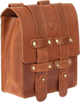 Leather Belt Pouch Fanny Pack with Belt Loop - Unisex Waist Bag for Men & Women - Practical for Weekend, Party & Festival - Brown, Small, Handmade