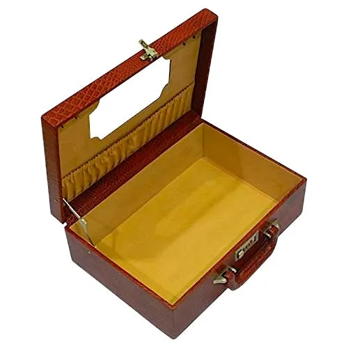 Leather Brief case Double Lock, Perfume box and Document Bag