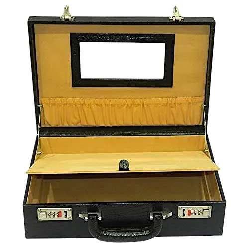 Leather Brief case Double Lock, Perfume box and Document Bag