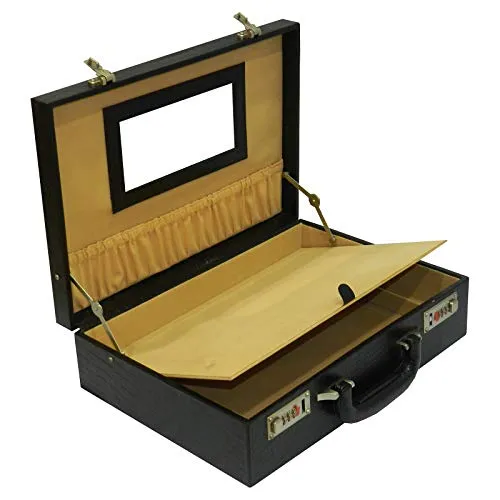 Leather Brief case Double Lock, Perfume box and Document Bag