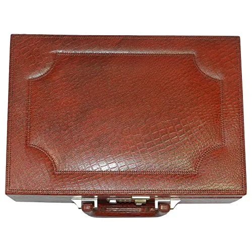Leather Brief case Double Lock, Perfume box and Document Bag