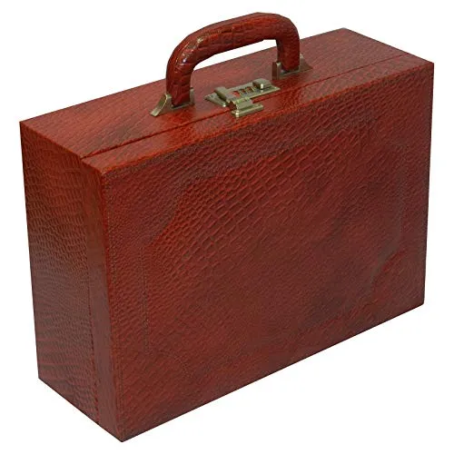 Leather Brief case Double Lock, Perfume box and Document Bag