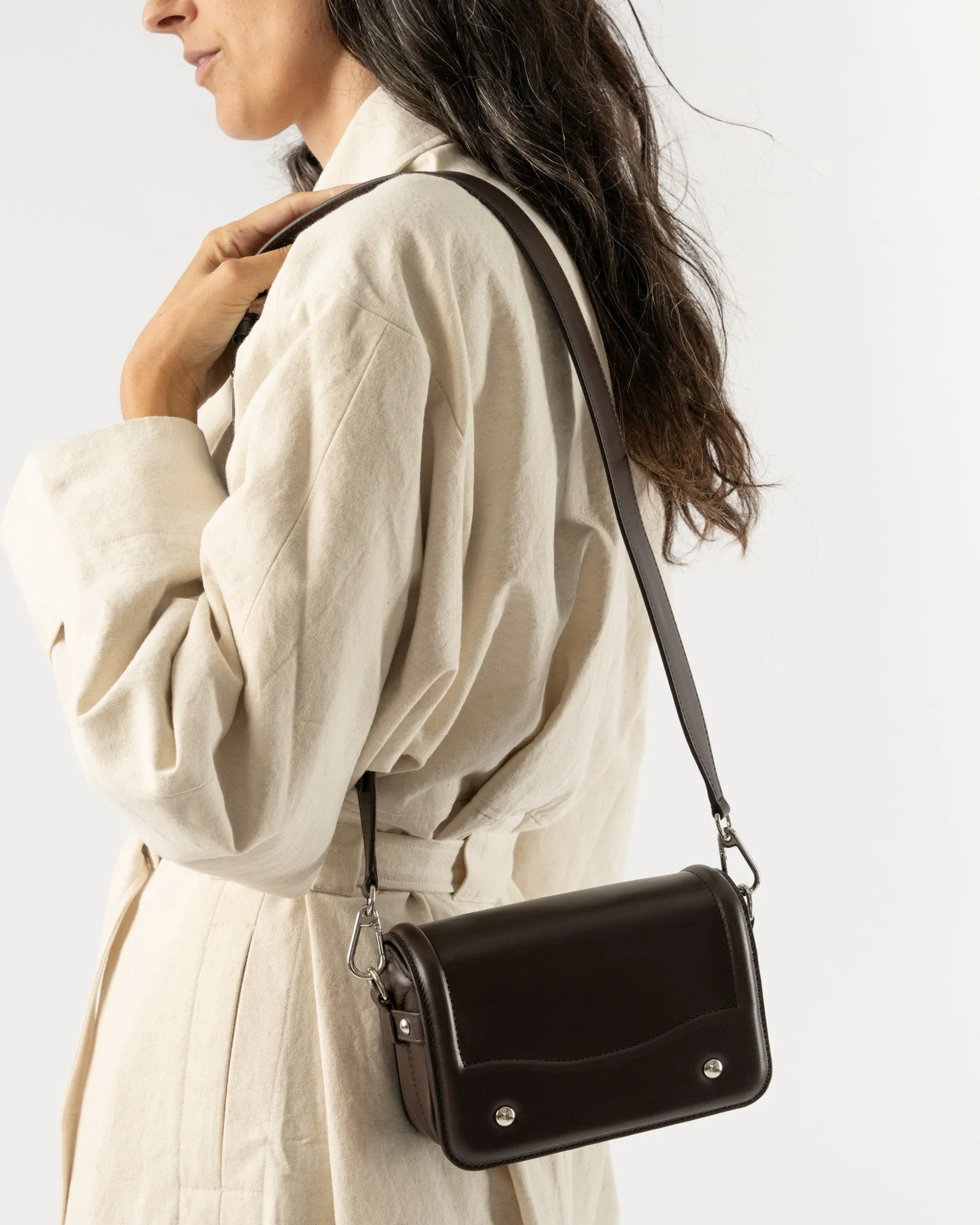Lemaire Ransel Mini Satchel in Pecan Brown