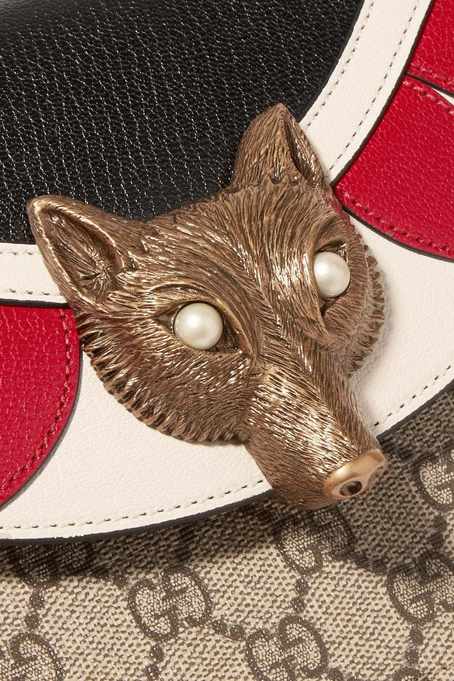 Linea E Bamboo Embellished Leather and Coated-Canvas Tote