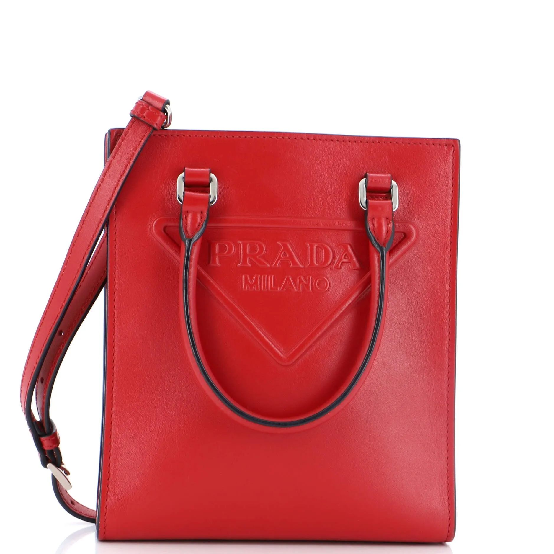 Logo Drill Tote Leather Mini