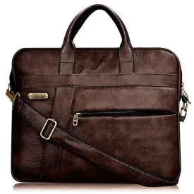 LOREM Faux Leather Messenger Bag For Men & Women (10 L) (Brown) (BG18)