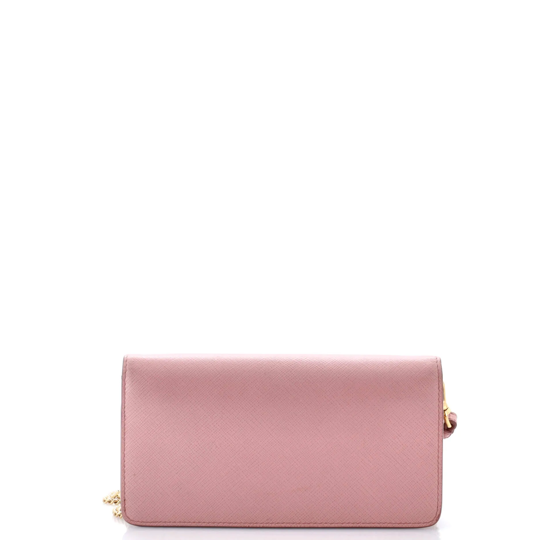 Monochrome Wristlet Wallet on Chain Saffiano Leather Mini