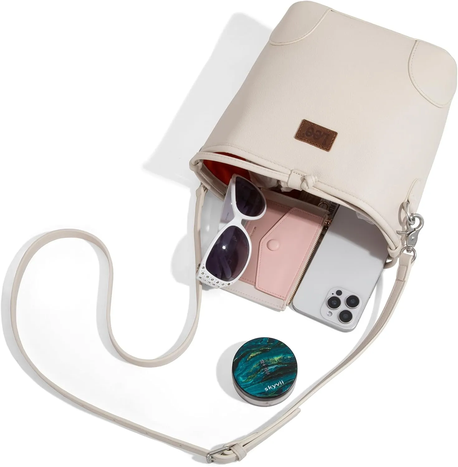 Montana West Lee Small Crossbody Bags for Women Drawstring Bucket Purse with Adjustable Strap