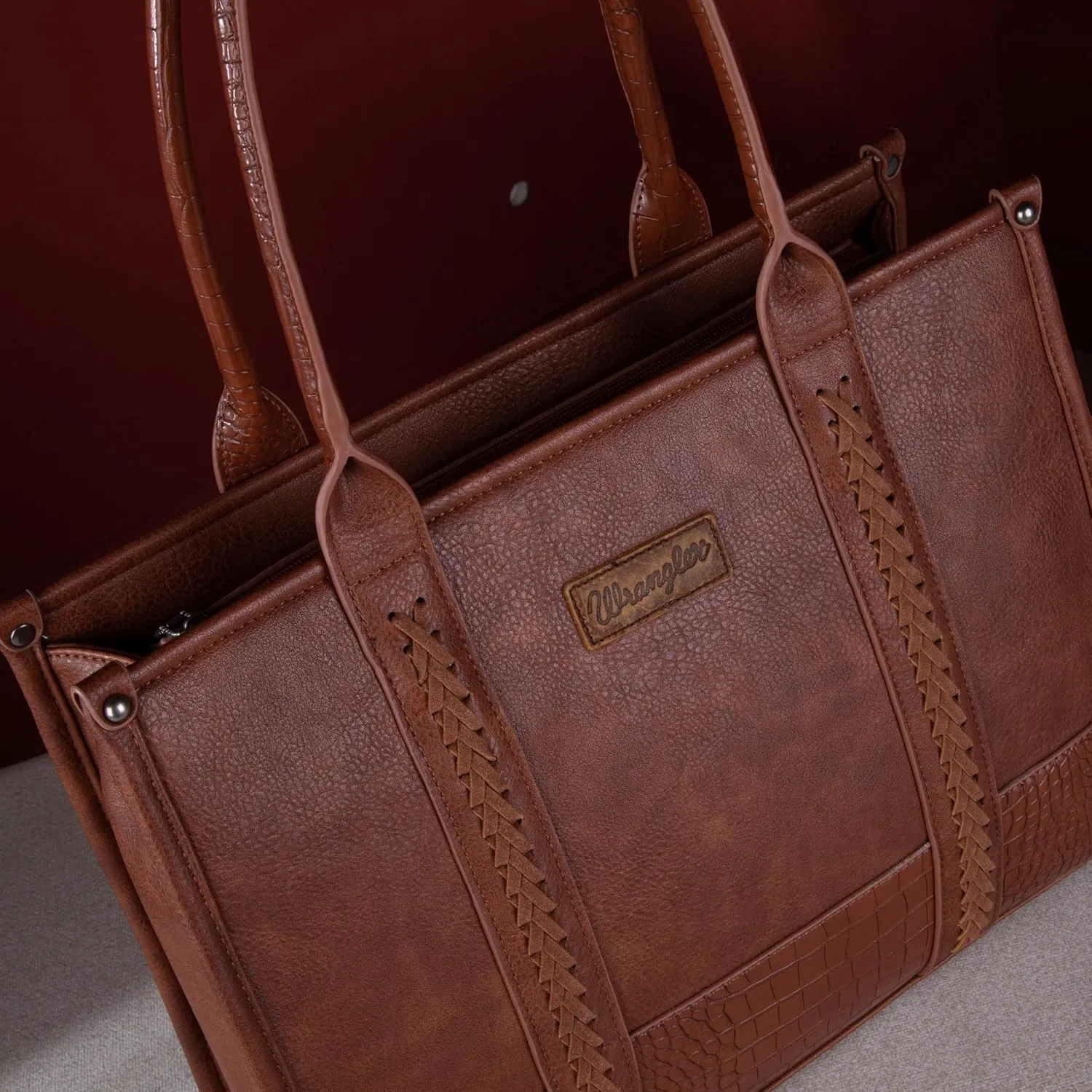 Montana West  Wrangler Tote Bag for Women Western Cow Print Purse Designer Top Handle Handbags