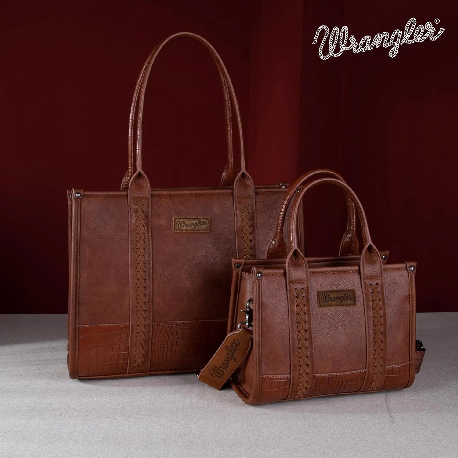 Montana West  Wrangler Tote Bag for Women Western Cow Print Purse Designer Top Handle Handbags