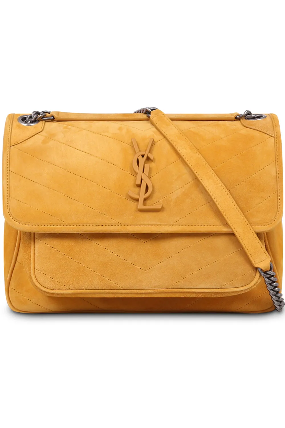 NIKI MEDIUM SUEDE BAG | CHEDDAR